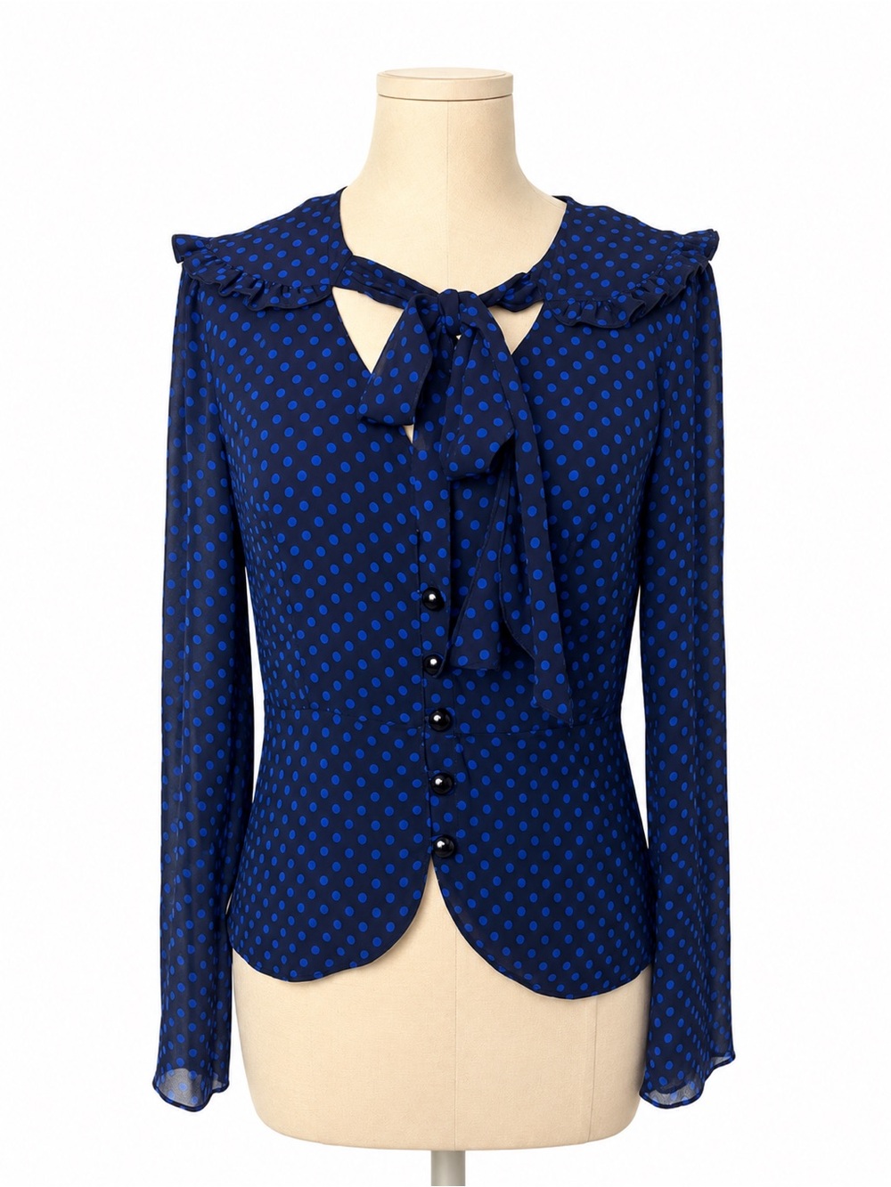 Alice Temperley for Target Polka Dot Ruffle Blouse Size Small Romantic Chic